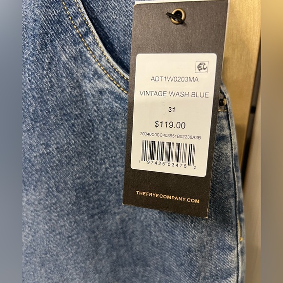 NWT Frye Wide-leg Flare Vintage Wash Blue Jeans 31 - Picture 10 of 11
